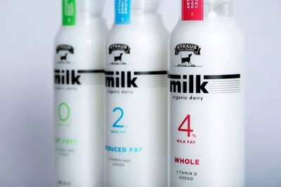 美国Straus Family Creamery有机牛奶包装设计