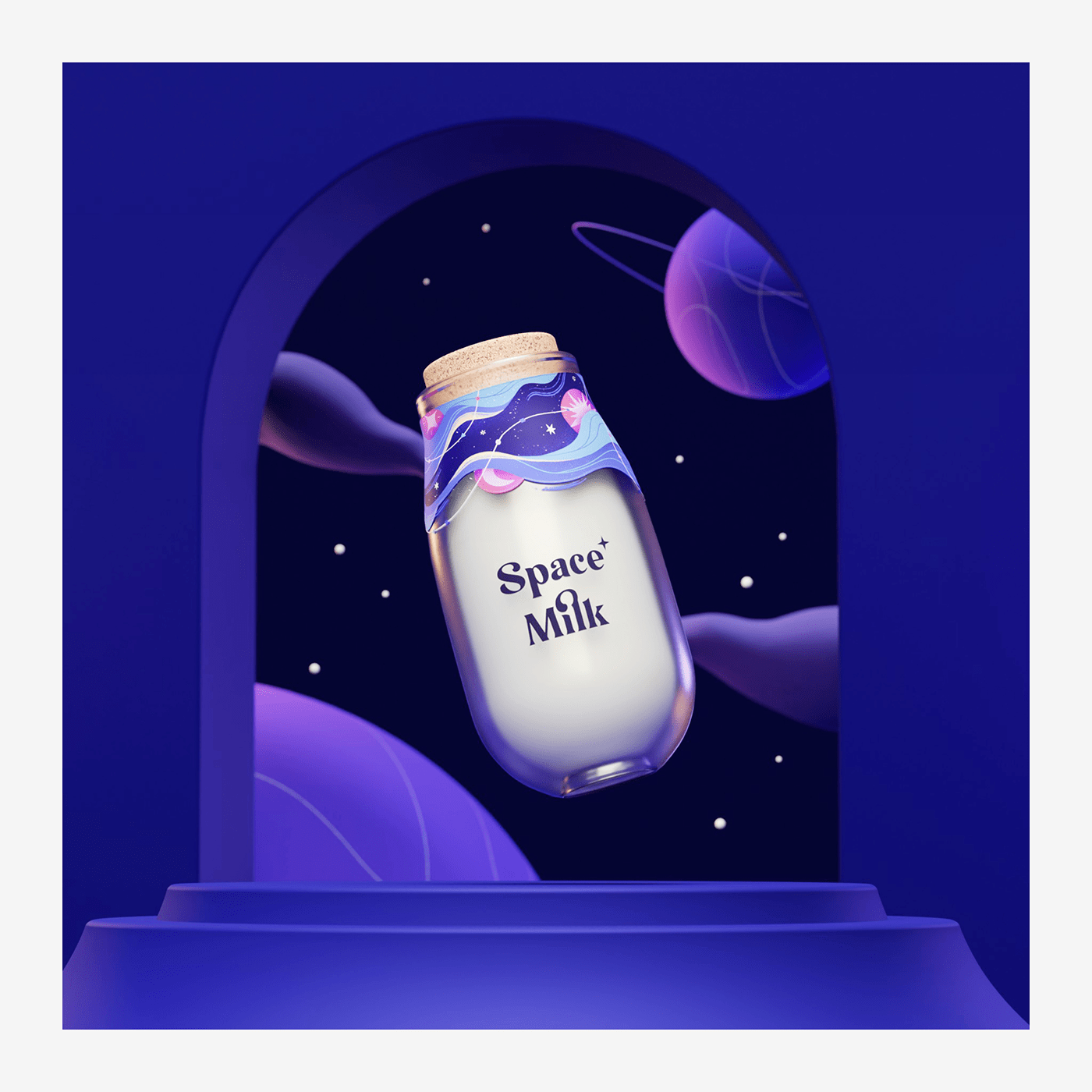 Space Milk牛奶概念品牌<a href=http://www.ccdol.com/sheji/baozhuang/ target=_blank class=infotextkey>包装</a><a href=http://www.ccdol.com/ target=_blank class=infotextkey>设计</a>