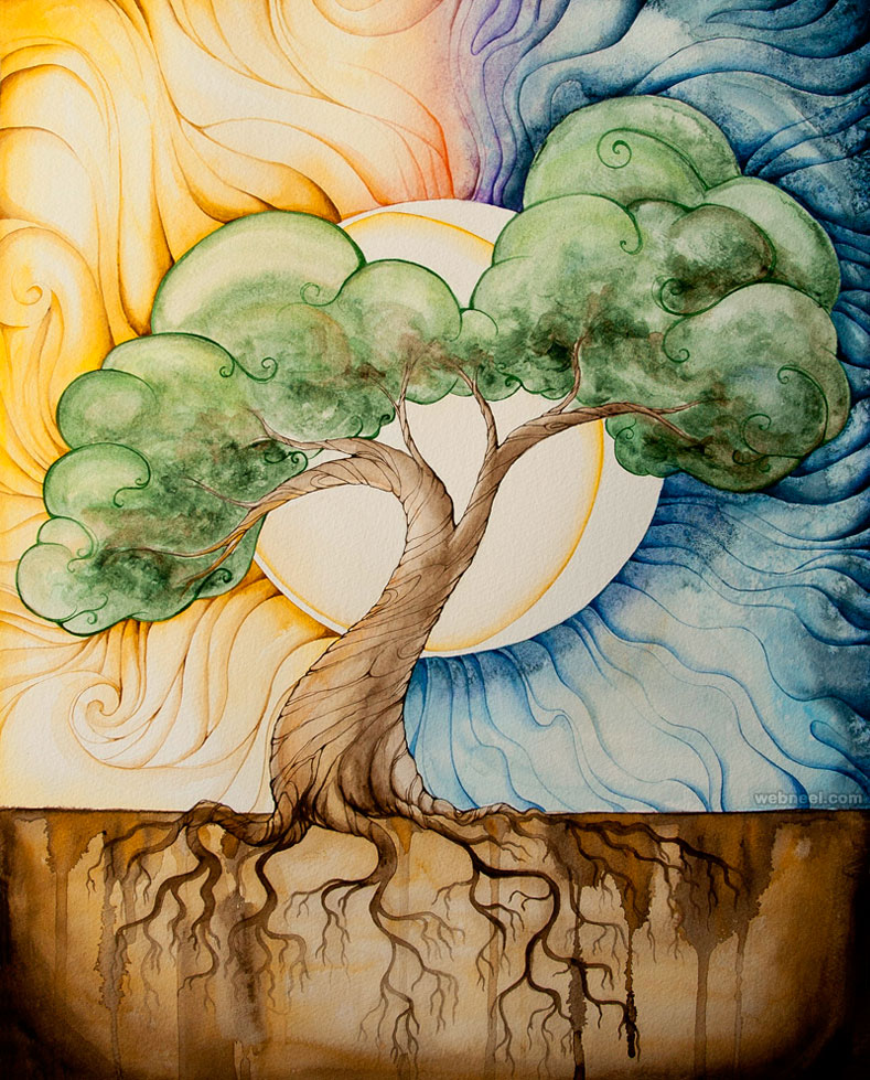 23幅美丽的树木插画(2)