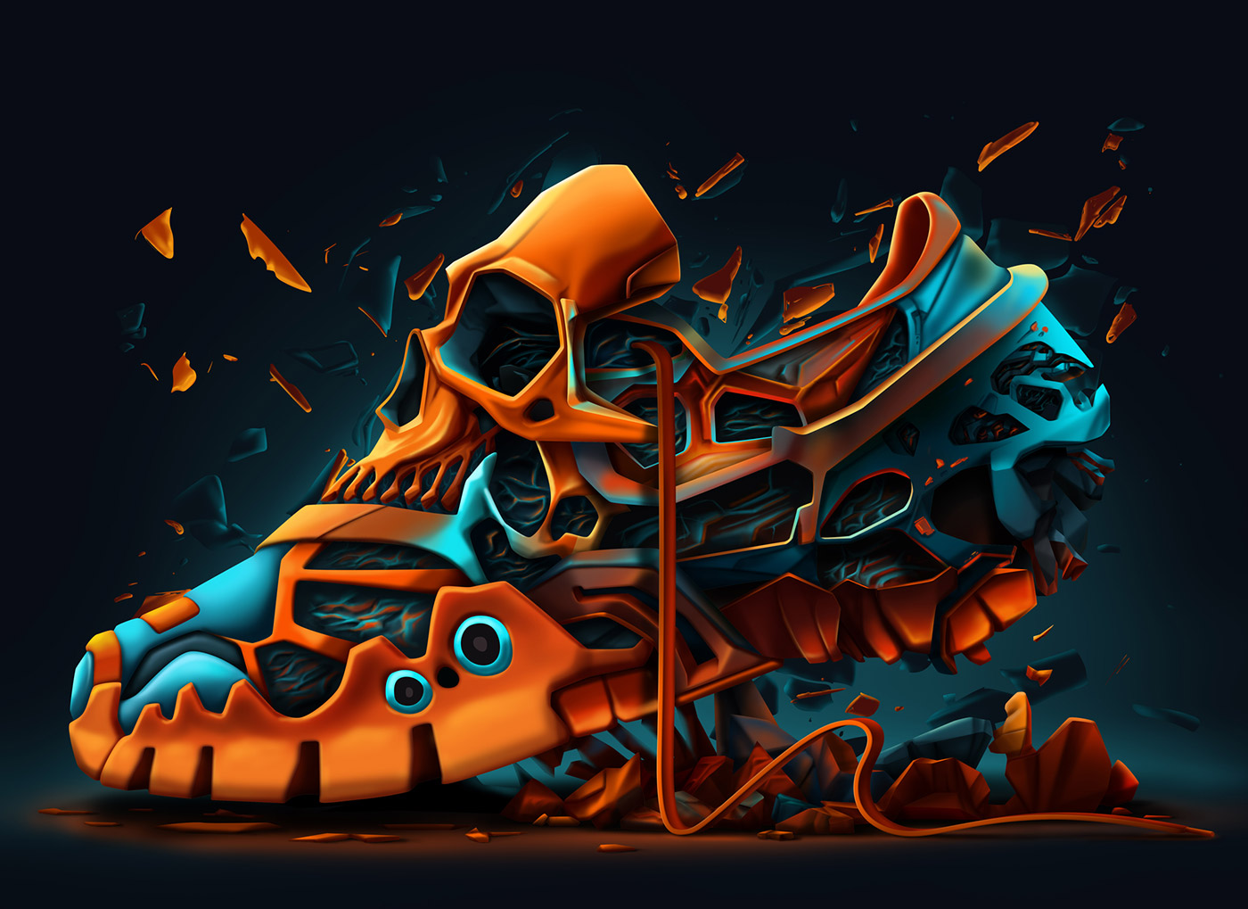 向经典的运动鞋设计致敬—炫酷的运动鞋插画
