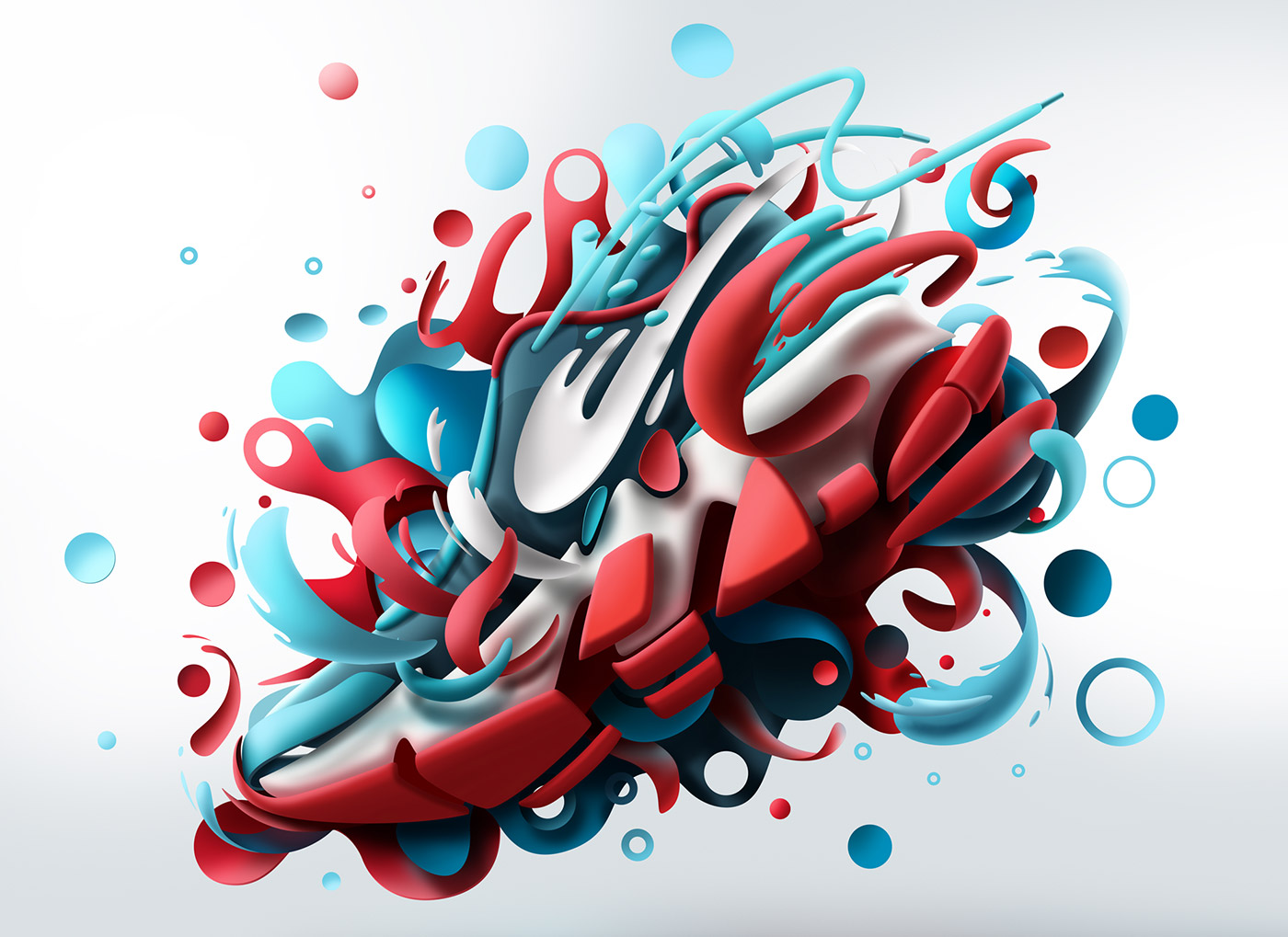 向经典的运动鞋设计致敬—炫酷的运动鞋插画
