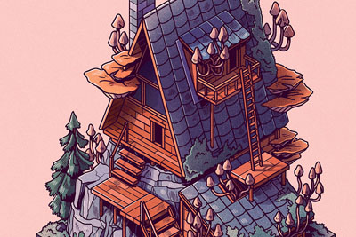 德国插画艺术家Stefan Große Halbuer插画作品：好奇小屋