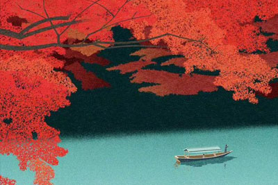 插画师Ryo Takemasa的四季美景插画设计作品