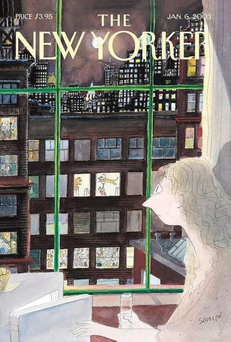 漫画大师桑贝为《纽约客》绘制封面插画作品欣赏