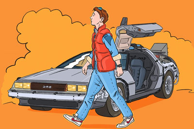 复古怀旧的汽车元素插画设计